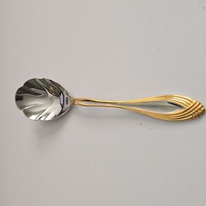 Oneida Community Gold Twist Handle Stainless Steel Spoon – 6"